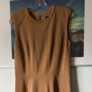 Magaschoni beige A-line midi dress